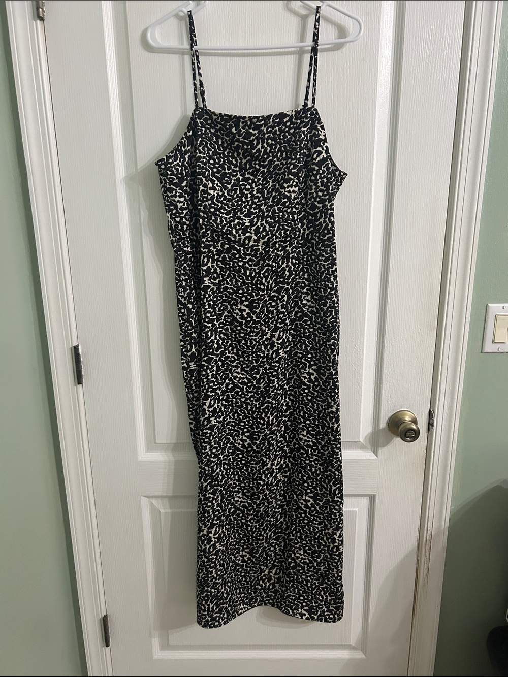 a new day Black and Cream Leopard Print Maxi Dress